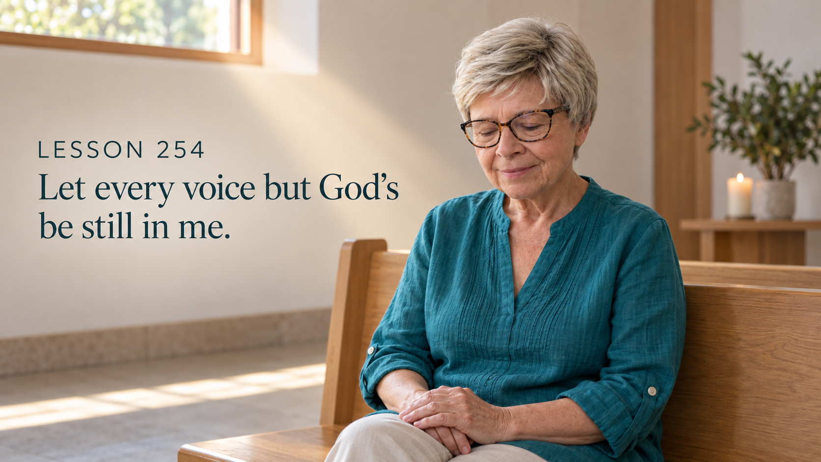 Lesson 254
Let every voice but God's be still in me.